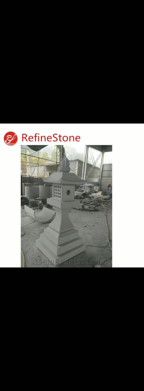 Outdoor Garden White Granite Stone Lantern